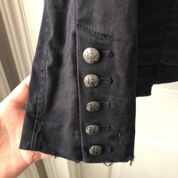 Free People Military Inspired Black Blazer Large - Picture 8 of 16